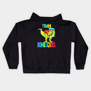 Team Homeschool Dinosaur T Rex Back To School Kids Hoodie